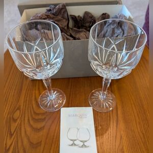 Marquise By Waterford Crystal Wine Glass Set Of 2 - NEW